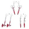 Exaggerated Cool Punk Knife Earrings Halloween Earrings Knife Earrings for Girl