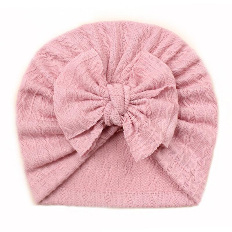 New Baby Jacquard Hat, Cute Boneless Fetal Hat for Infants and Toddlers, Cute Bow Hat for Children