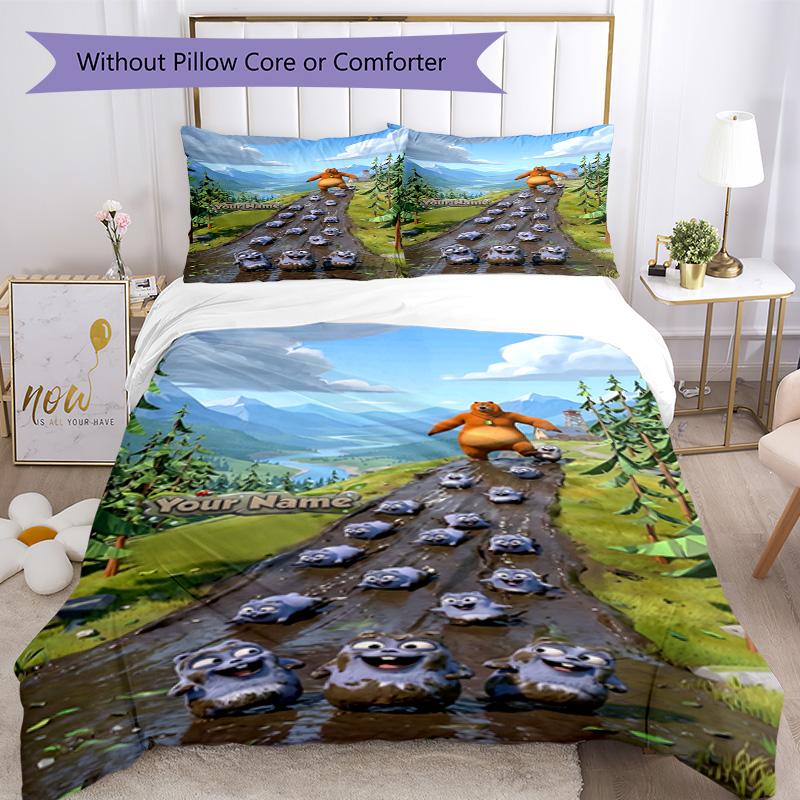 Grizzy & Lemmings Personalisierte Name Benutzerdefinierte Bettwäsche Design zum Dekorieren Zimmer Weiche Bettwäsche Benutzerdefinierte Zimmerdeko Perfektes Geschenk für Frauen/Männer
