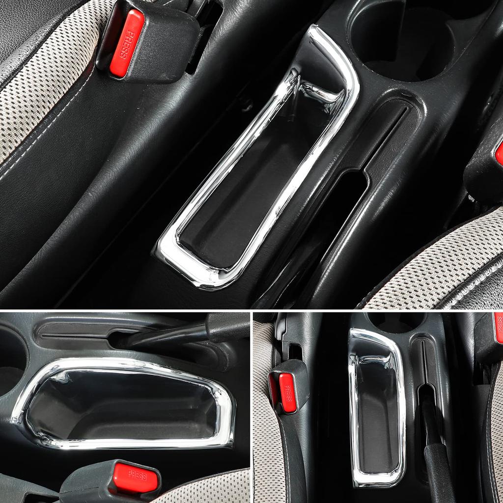 ANTC SUZUKI Suzuki Jimny Central Control Handbrake Storage Box Decorative Cover for 2007-2017-Brown Central