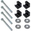 Truck Tool Box Mounting Kit Aluminum Alloy J Hooks Pickup Universal Fit Toolbox Tie Downs Crossover With Screws And Washers (4 Packs Black)