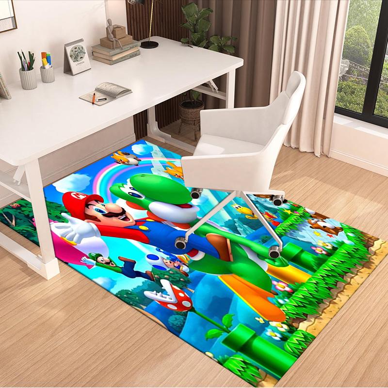 Mario Yoshi Adventure Carpet For Playroom Bedroom Living Room Sofa Home Decorkids Game Area Rug Nonslip Floor Mat