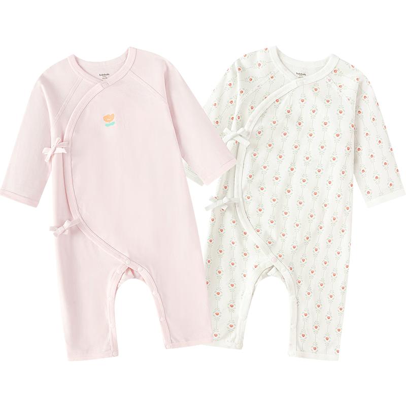 Balabala Newborn Infant Cotton Bodysuit Jumpsuit 2-Pack 73