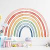 Large Rainbow Wall Decals Boho Stars Dots Peel and Stick Wall Stickers for Kids Room Bedroom Retro Home Decor