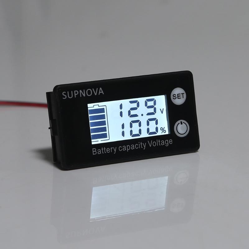 DC 12V 24V 48V Lead Acid Lithium Battery Capacity Indicator Car Motorcycle Digital Voltmeter Voltage Tester Meter To