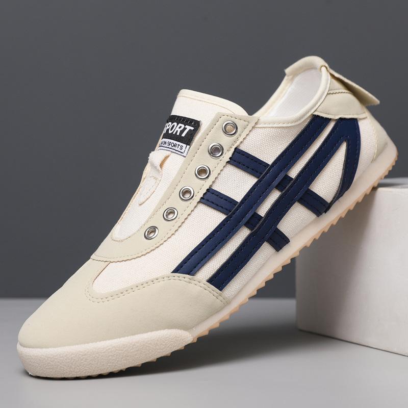 

Обувь Форреста Гампа, модные туфли, маленькие белые туфли, мужские, весна, лето и осень 2025 года, новые однопедальные туфли для спорта и отдыха, ленивые туфли для доски, ткань 44 хаки