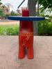 Hand Carved Elephant Stool: Wooden Antique Chowki Indian Decor