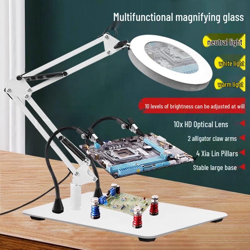 Magnifying Lamp Soldering Workstation