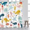 Cartoon Animals Kids Shower Curtains Cute Dogs Pet Ocean Fish Sea Turtle Whale Octopus Child Bathroom Curtain Decor with Hooks