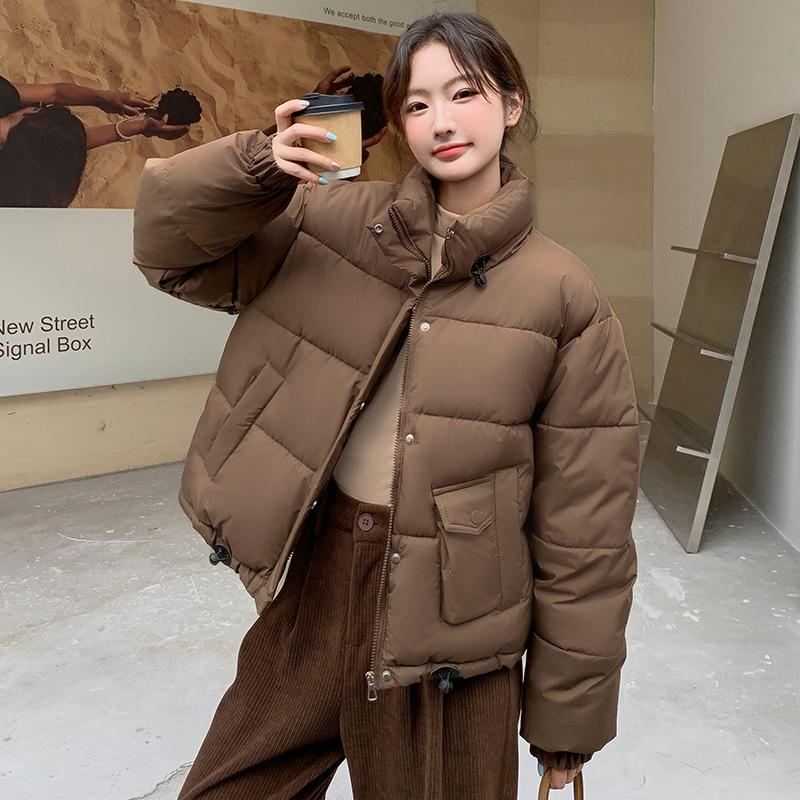 Cotton jacket women's short new padded jacket women's thickened down cotton jacket women's Korean version of loose bread jacket padded jacket