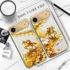 golden galloping horse For IPhone 17Pro Max 16 17 Pro 15 Pro 14 13 Plus 12 Mini 11Pro Max XR 16E 17 Air Golden glass phone case