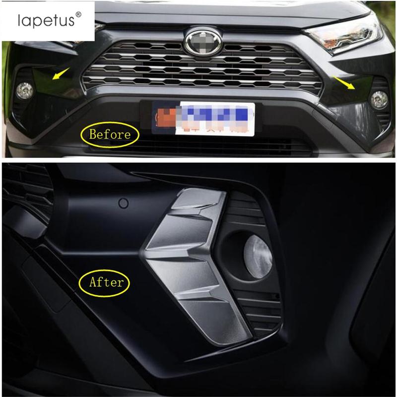 Front Fog Light FogLight Lamp Eyelid Eyebrow Decoration Cover Trim For TOYOTA RAV4 RAV 4 XA50 - 2024 ABS Chrome Accessories
