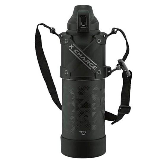 Zojirushi Water Bottle Cool 1.5L Recommended Sports Type Seamless Cap Shock Scratch Resistant Protect Armor Black SD-HB15-BA BottleMug