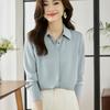 Damen Blusen Hemden 2025 Frühling Langarm Damen Bluse Hemd Büro Dame Umlegekragen Weiß Schwarz Bluse Hemd Damen Oberteile J913