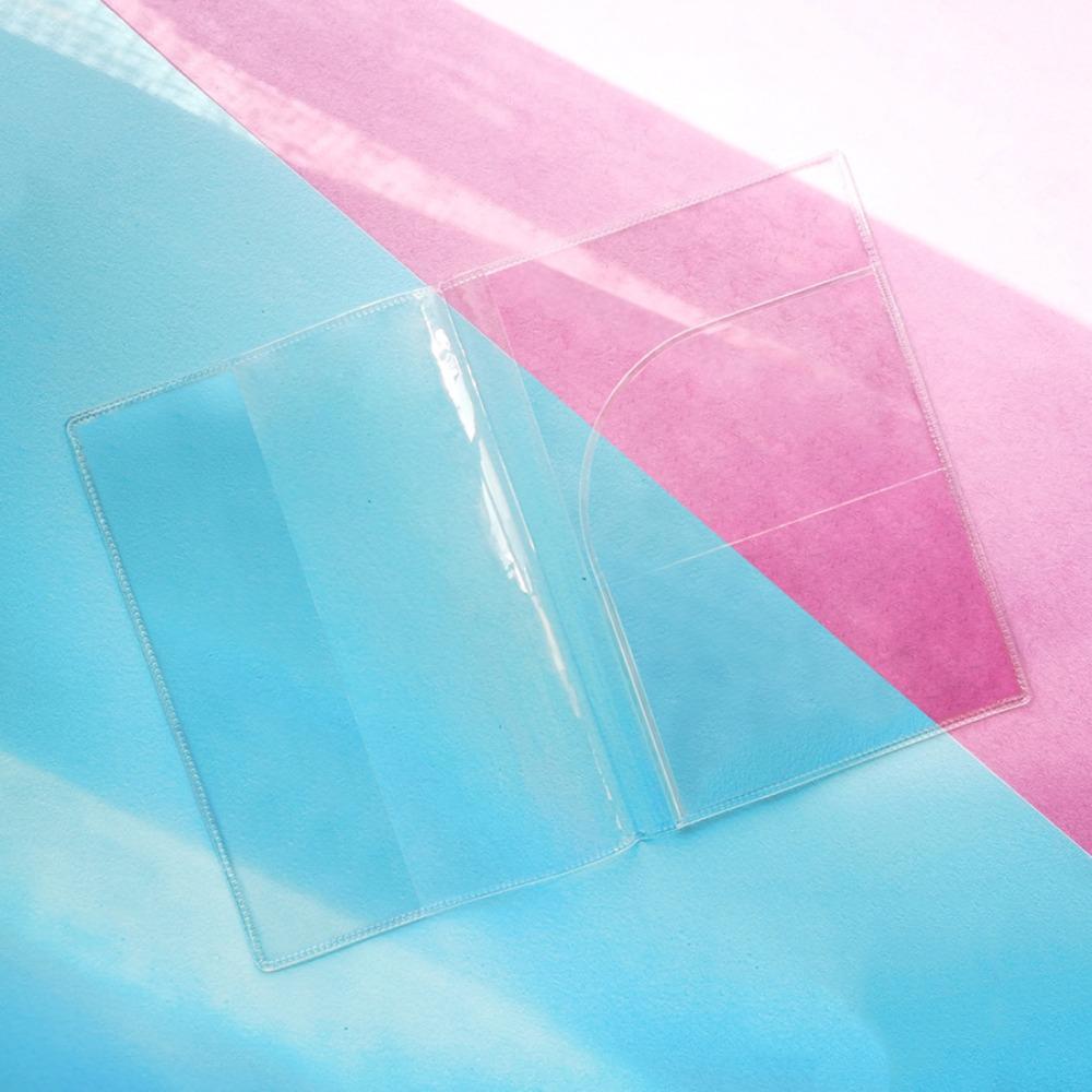 

Portable Waterproof Passport Cover Simple Transparent Translucent ID Card Holder Multiple Card Slots PVC Passport Protector прозрачный