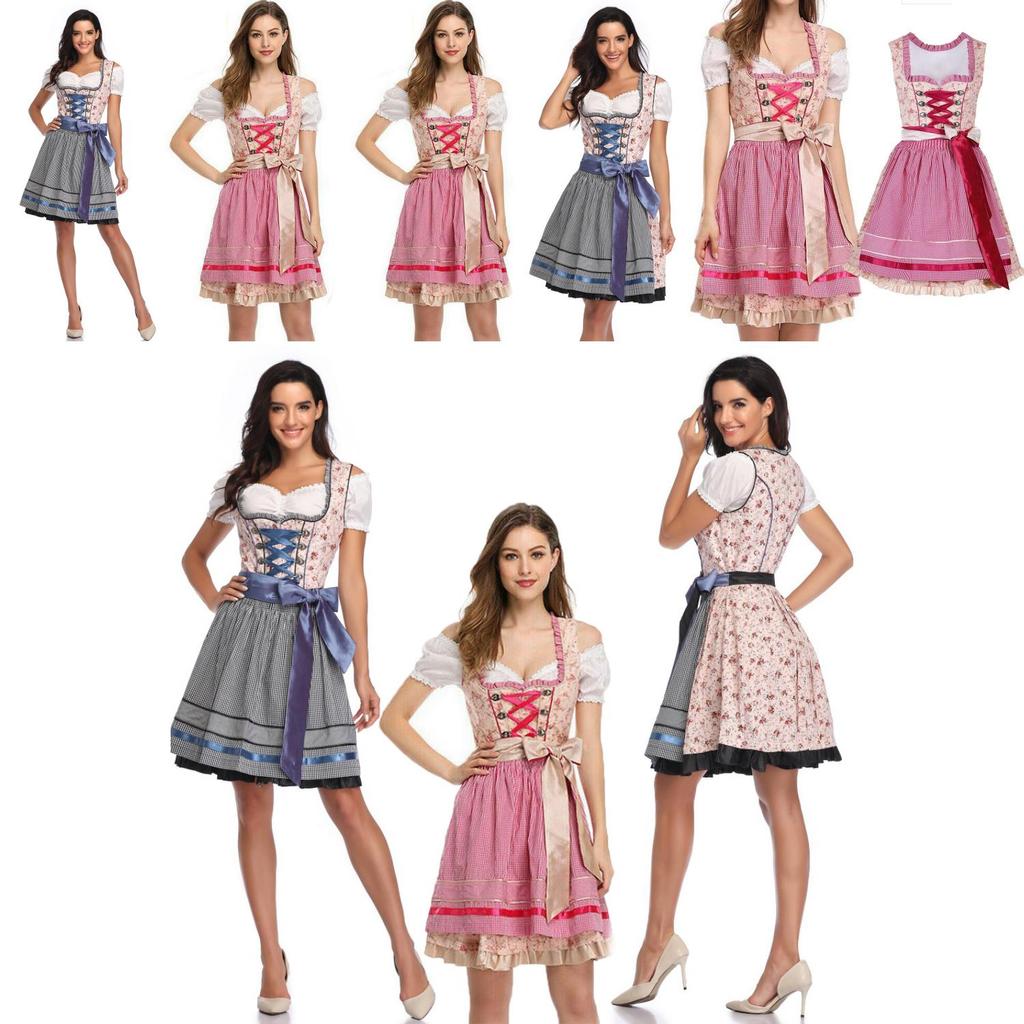 Vintage Inspired Women Dirndl Dress Perfect For Oktoberfest And Carnival Festivities