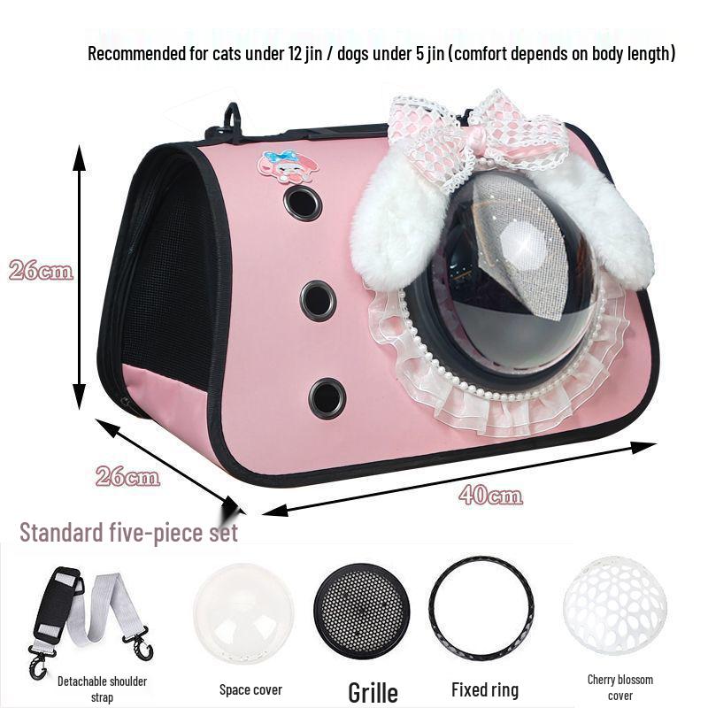 Big Ears Pet Carrier: Cute Single-Shoulder Cat & Dog Bag, Backpack for Outings, Meile Rabbit Bag