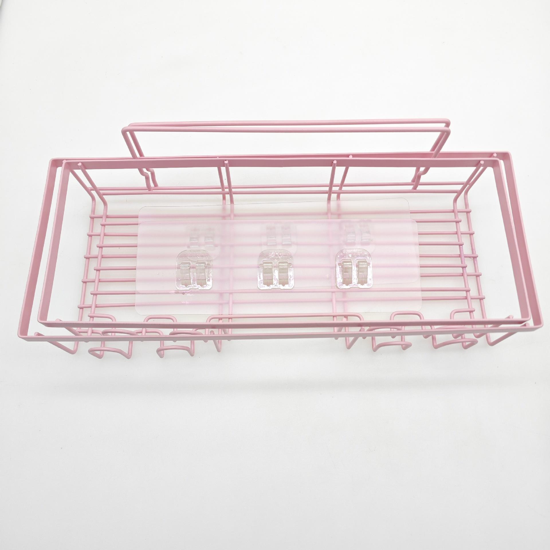 

Стеллаж для хранения в ванной комнате Современная простая настенная корзина для хранения на кухне без отверстий Стеллаж для хранения в ванной комнате Girl Pink (price for a pair)