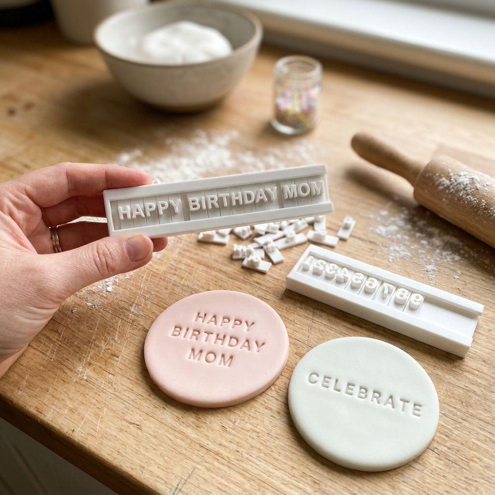 Handmade Pottery Alphabet Stamping Tool with 10 Number Upper Lower Case Clay Stamp Studio Work