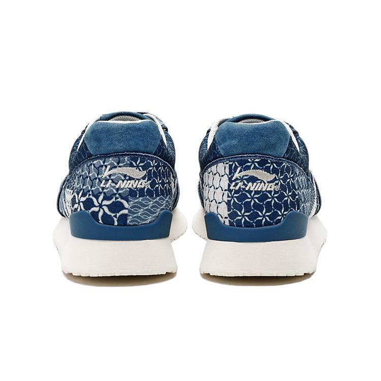 Li-Ning 1990 Retro Style Shock Absorption Non-Slip Durable Low-Top Running Shoes Men Sneaker Strait-Blue ALFR089-1