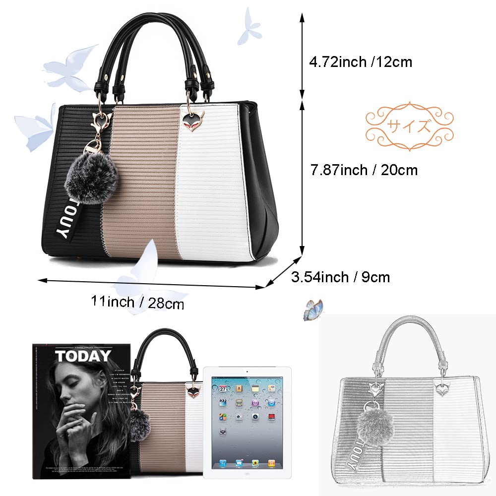 [Chikencall] Women's Fashion Handbag, Commuter Tote Bag, Business Bag, School Entrance Ceremony Shoulder Bag, Birthday Gift, PU Leather Crossbody Bag