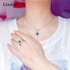 Lindon Femei Aliaj de cupru 5A Zircon Inele Colier Pandantiv Set Cadou pentru petrecere de nunta