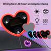 Solar Powered Heart Shaped Neon Light Car Atmosphere With Modes Car Light Decoration 4 Accessory Lamp Ambient E8e7