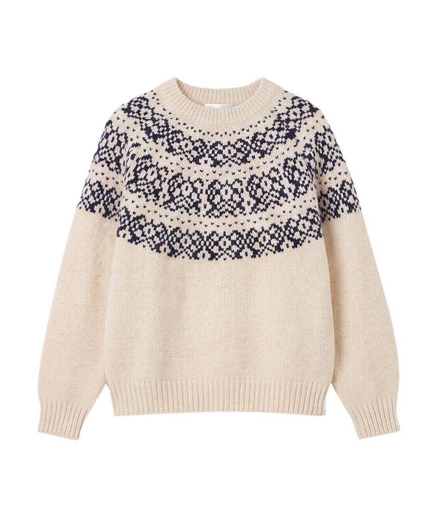 DANGLEDROP Dgdp Nordic Round Knit_Ivory