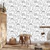 Wallpaper Dinosaurs plants nature for living room and bedroom 50x1000
