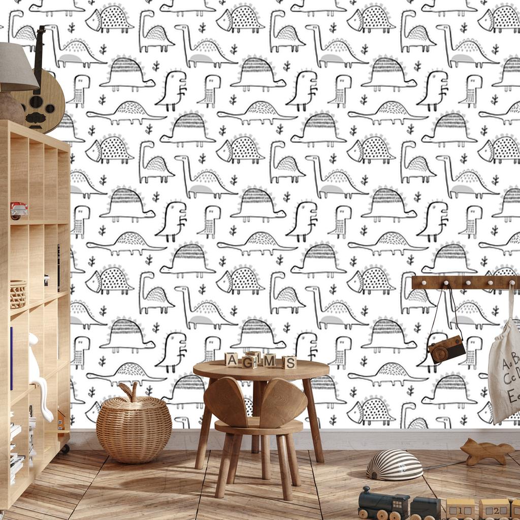 Wallpaper Dinosaurs plants nature for living room and bedroom 50x1000