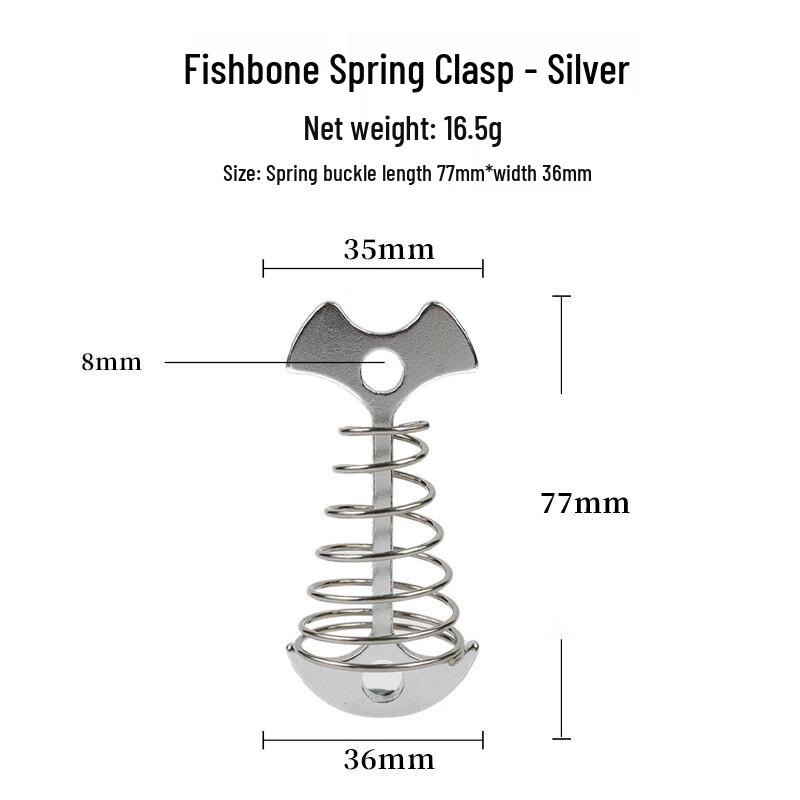 Zhizhou Extended Spring Fishbone Tent Stakes (12-Pack)