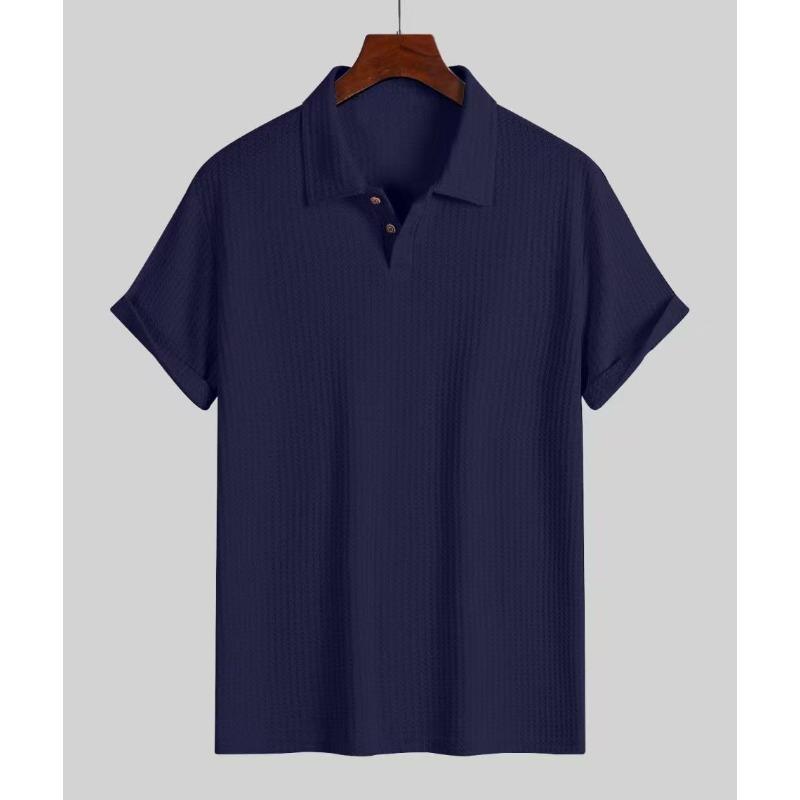 New men's summer polo shirt: short-sleeved, casual, versatile, breathable and skin-friendly