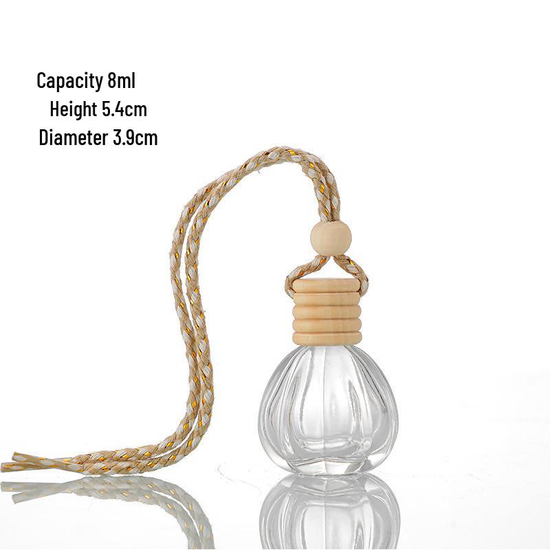 Glass Hanging Car Air Freshener & Essential Oil Diffuser Bottle