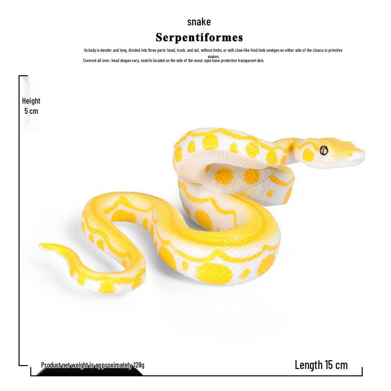 Coiled Golden Python Prank Toy - Amphibious Reptile Snake Ornament