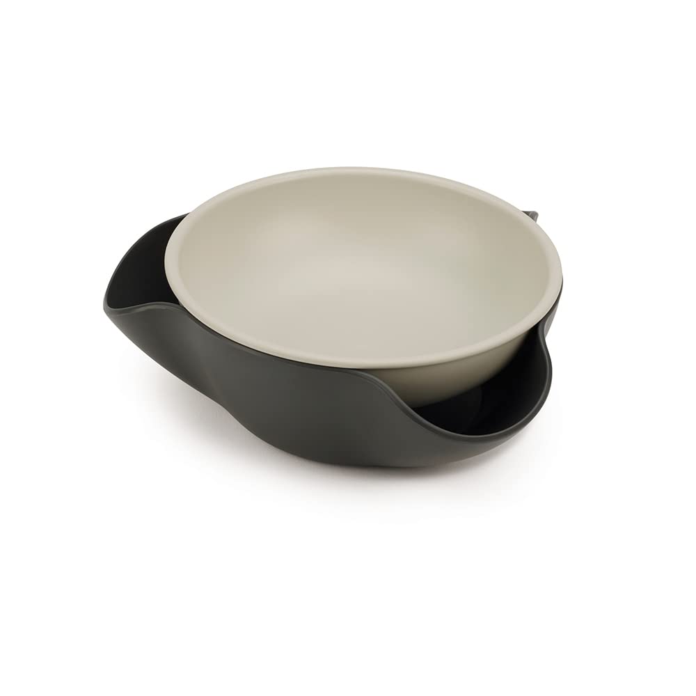 Joseph Joseph Serving Bowl Gray Regular Size Dishwasher Safe Plastic 20156 Double-Dish [Genuine Product]