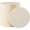 Cream-colored Round Paper Coasters, 100 Count