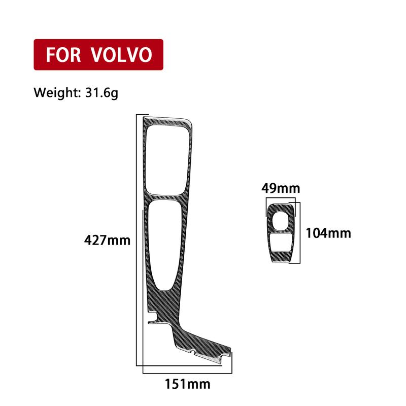 For Volvo XC90 2016— Car Accessories Carbon Fibe Gear Shift Button Decorative Panel Interior Cover Trim Sticker Modification