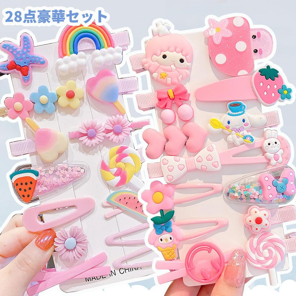 MAEXUS 28-Piece Deluxe Hair Clip Set for Girls, Includes Hair Ties, Hair Accessories, Hair Bands, Hair ties, Hair ties, Stylish Hair Ornaments for