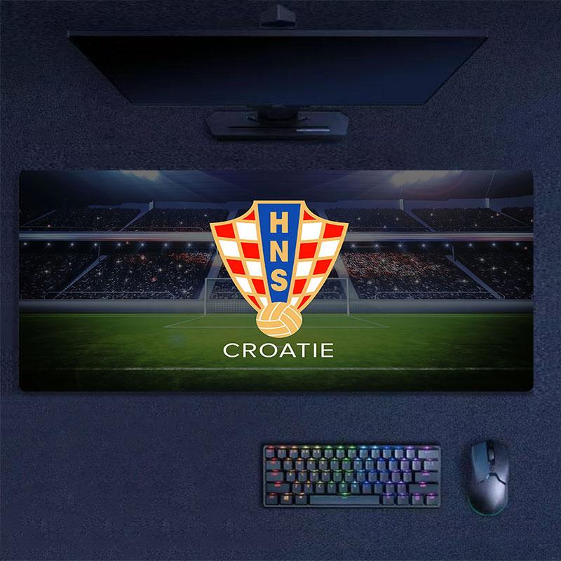 Croatia National Football Team Mouse Pad, Large Gaming Desk Mat, Non-slip XXL Mousepad for Laptop & Tablet, Mini PC Playmat with Stitched Edges