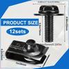 50SET Car Body Bolts U-nut Clips Engine Cover Undertray Splash Shield Guard Bumper Fender Liner Retainer Fastener Rivet Screws