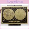 Retro Large Vintage Paper Earth's Moon World Map Poster Stunning Wall Decor For Home
