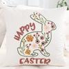 1 Pc Easter Decorative Pillow Cover Rabbit Velvet Embroidery Spring Summer Gift Living Room Sofa Home Decor