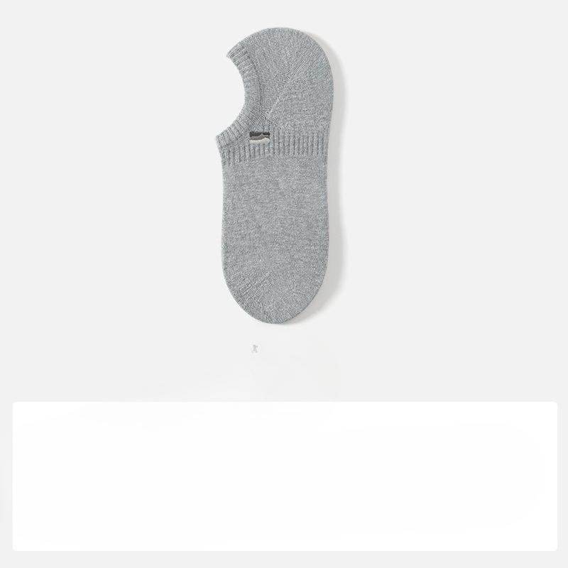 Cotton Socks: Men's Pure Cotton Boat Socks, Suitable for Spring and Summer, Odor-resistant, Anti-slip, No Heel Separation, All-cotton Invisible Socks.