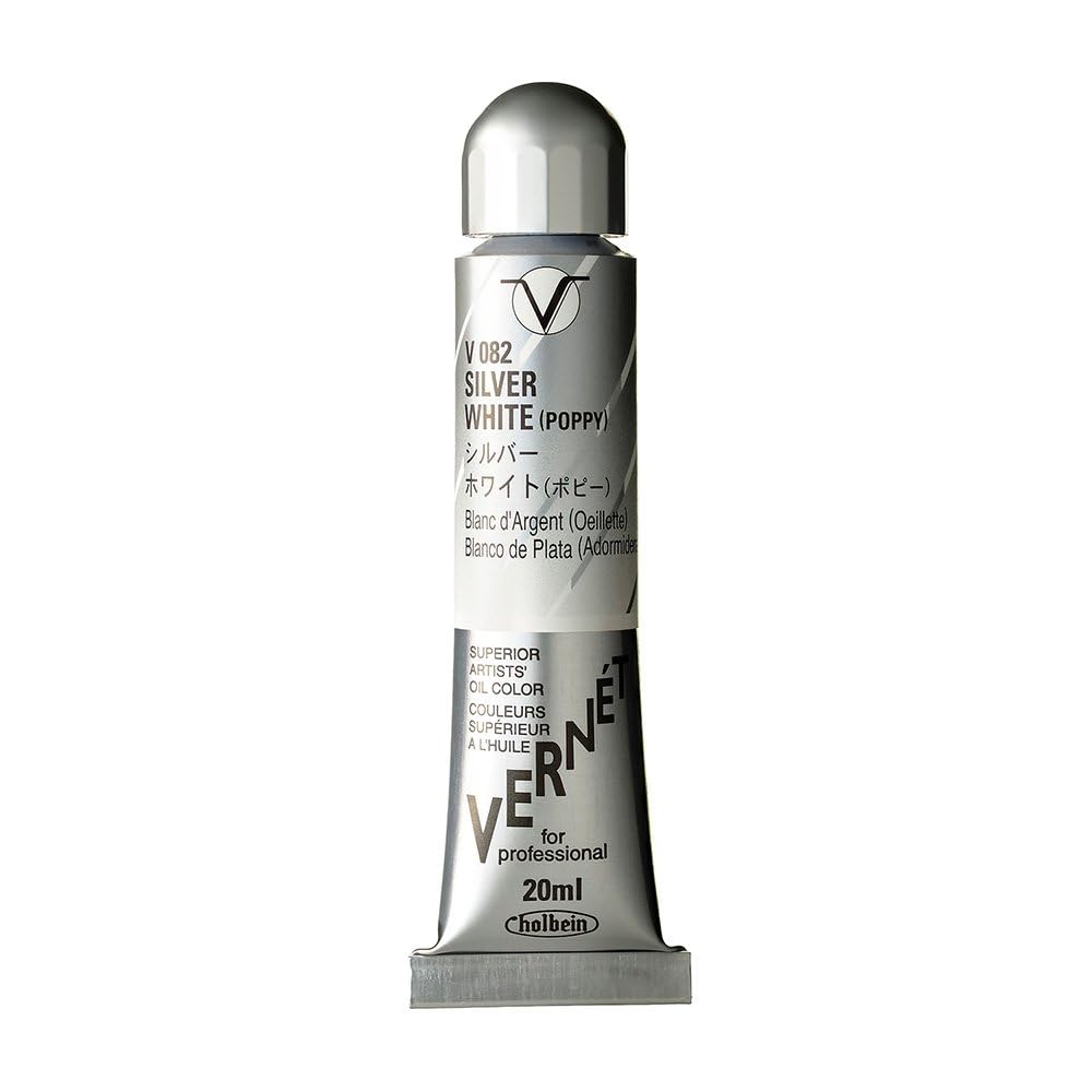 

Holbein High Quality Oil Paint Vernet V082 20ml Silver White 11082 (Poppy Oil)