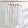 Unisex Long Sleeve Tee O Neck Casual Japanese Korean Style Soft Cotton Basic Top Everyday Layering Shirt