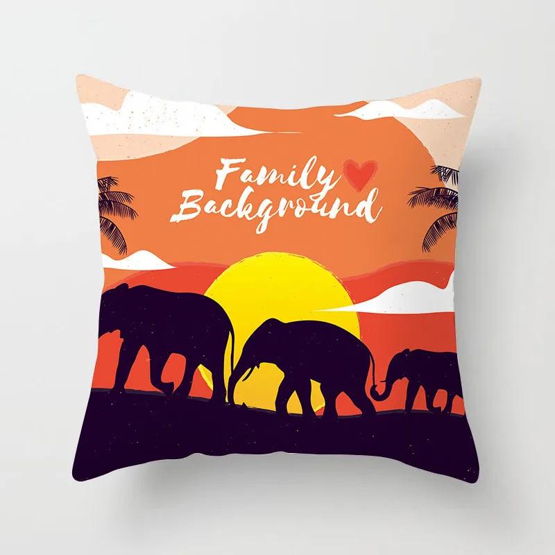 Bohemian Geometric Square Pillowcase Ethnic Retro Sofa Pillow Cover Home Decorative Cushion Cover 45x45cm Throw Pillow Case