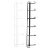 2pcs Wall Mounted Coat Rack Stainless Steel Wall Hanging Coat Hook Rail with 6 Hooks for Clothes