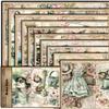 Vintage Beauty Diary: 10 Sheets of Retro Decoration DIY Paper with Daily Objects Pattern