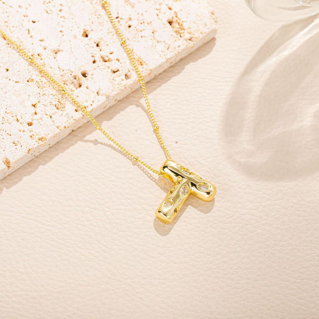 Women's Full Diamond Alphabet Pendant Necklace - DIY Clavicle Choker
