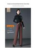 Drapey High-Waisted Wide-Leg Suit Pants for Women: Plus Size, Slimming, Perfect for Spring/Autumn, Ideal for Middle-Aged Mothers